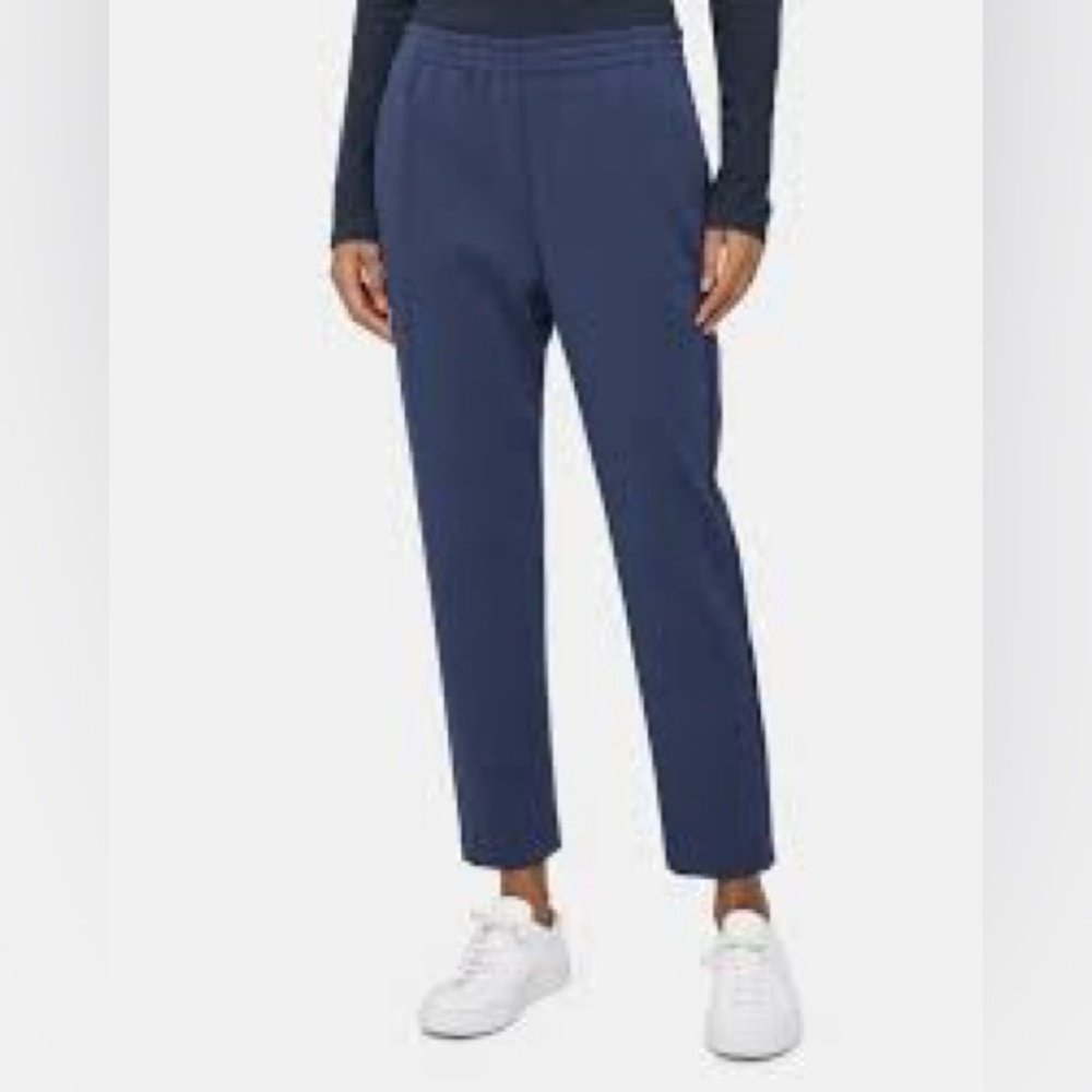 Theory Navy Blue Pull On Skinny Stretch High Rise Ankle Dress Pants Size S